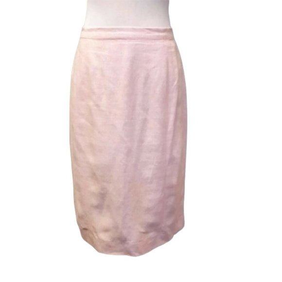 Bloomingdale's Dresses & Skirts - Bloomingdales pink linen skirt size 6P (25)